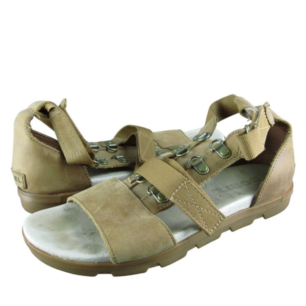 Sorel Women's Torpeda Carly Gladiator Brown Leather Size‎ 8M Gently Used 2025